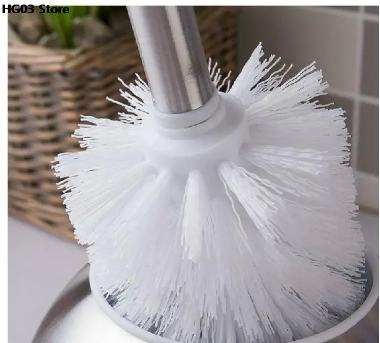 Bathroom Toilet Brush bathroom accessories toilet brush set with Stainless Steel Handle Black Head Bathroom Cleaning Tools 1pcs