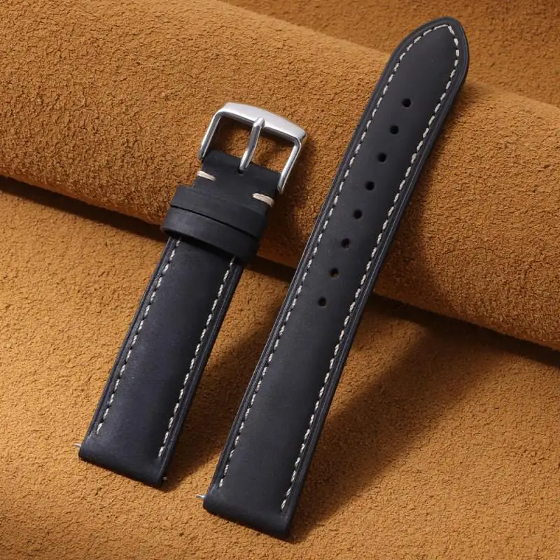Retro Vegan Leather Watch Strap - Detachable Wrist Band