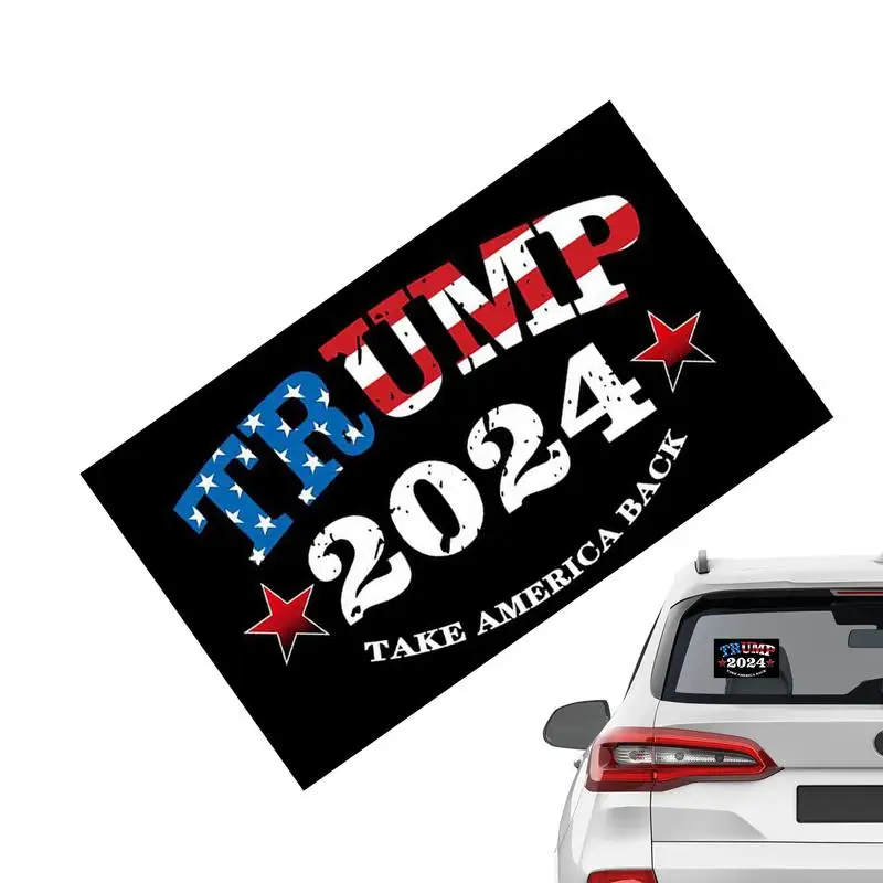 

10pcs 2024 Trump Sticker Make America Great Again Reflective Vinyl Funny Bumper Sticker Presidential Election For Car Decor