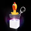 Creative keyboard keychain Chicken keycap Keychain with Sound and Light Button Sensory Toy Stress Relief Pendant for Kids Adults 3