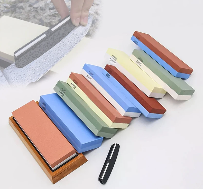 12 magnetic knife holder Sharpening Stone Knife Sharpener Professional Whetstone Dual Side Set Grinding Shapner Water Wetstone Kitchen Accessories Tools Kitchen Knives & Accessories hot