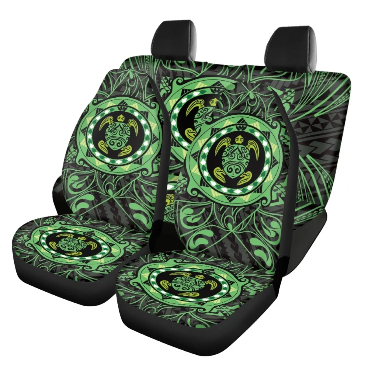 

Polynesian Sea Turtles Car Front Back Seat Cover Set Woman Men Comfortable Material Washable Car Accessories New Fashion 2023