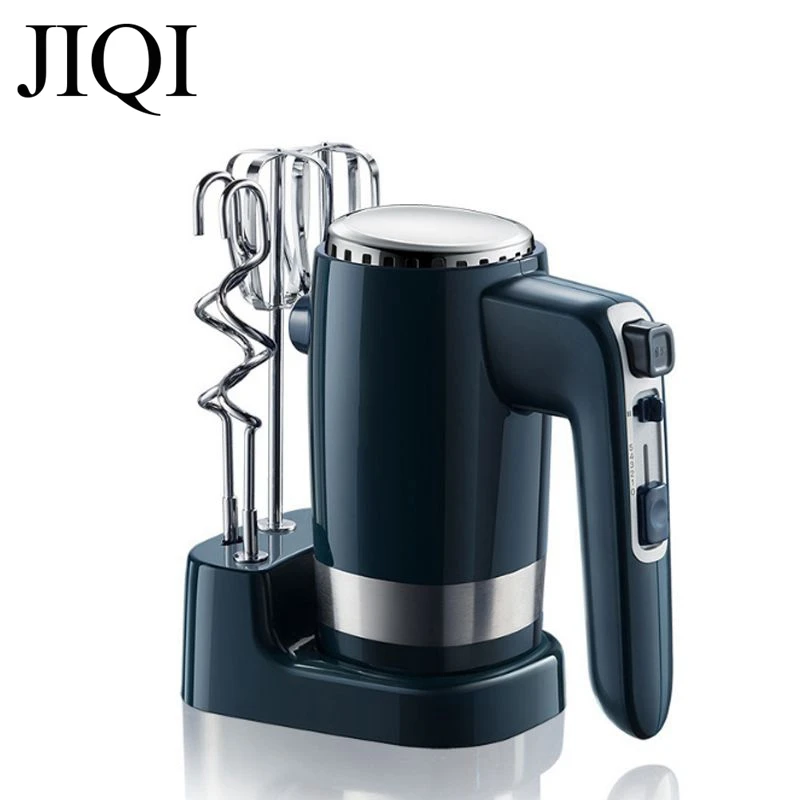 JIQI 300W 10 Speed Handheld Food Mixer 220V Cream Beater Electric Egg Whisk Cake Bread Dough Mixer Blender Kitchen Appliance