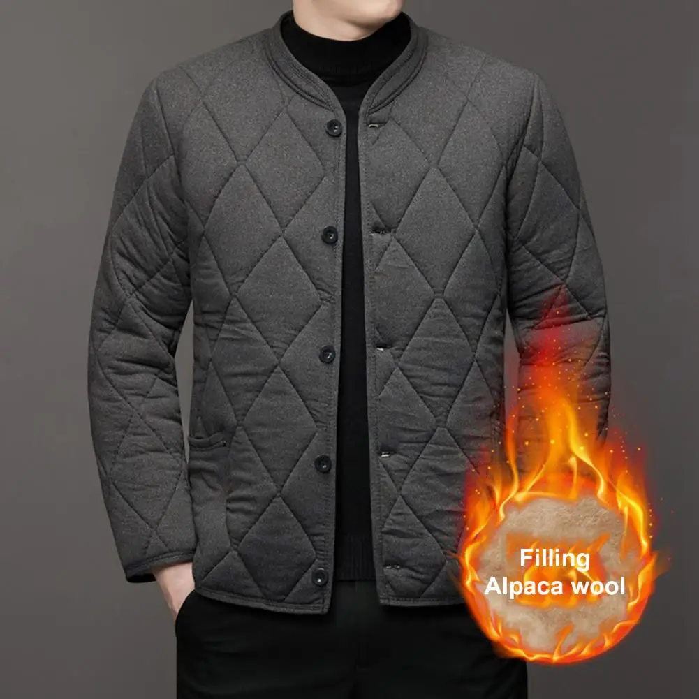 

Brand Winter Jacket Men 2023 Autumn Solid Color Quilted Padded and Thick Coats Men Plus Size 8xl Stand Collar Warm Men Clothing
