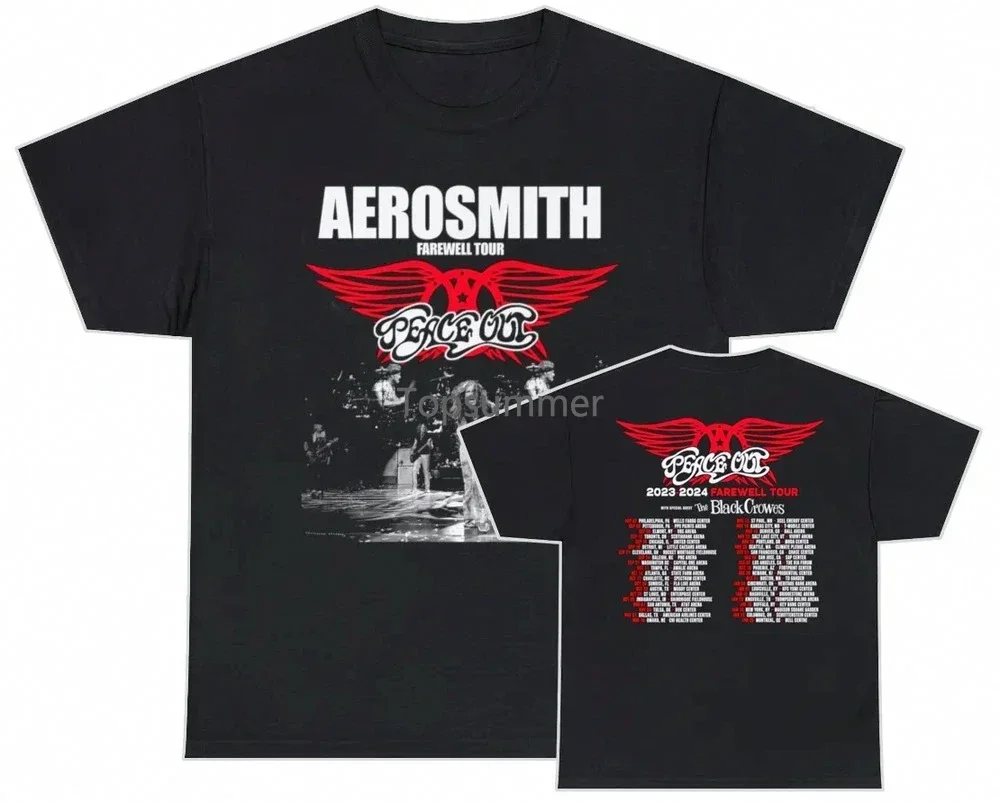 Aerosmith 2023 – 2024 Peace Out Farewell Tour With Blacks Crowes T Shirt