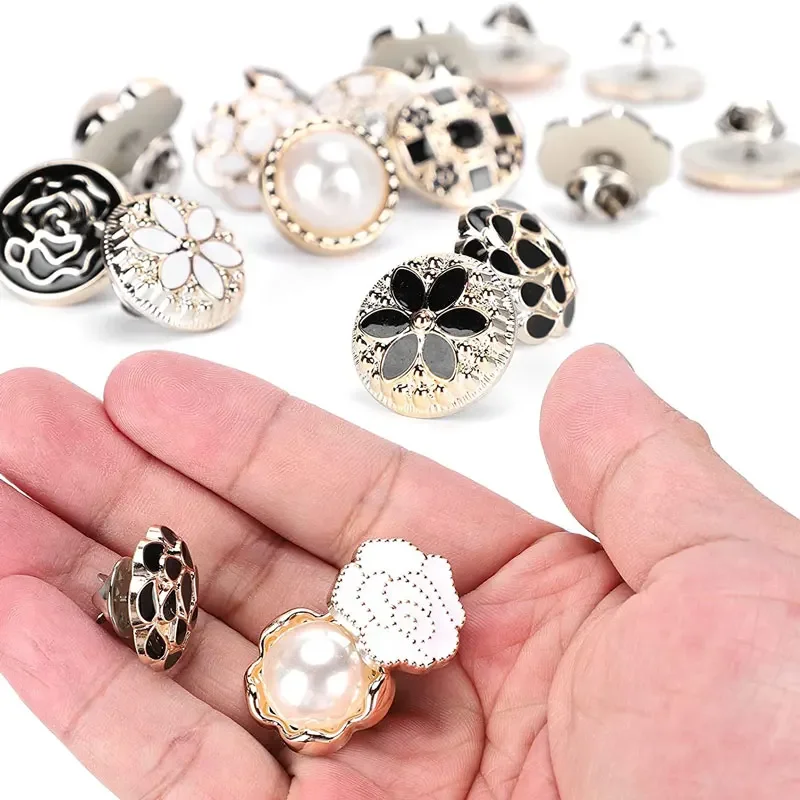 30 Spille Per Camicia Modeste – Perle, Diamanti, Strass – Fermagli Invisibili Anti Esposizione Per Vestiti