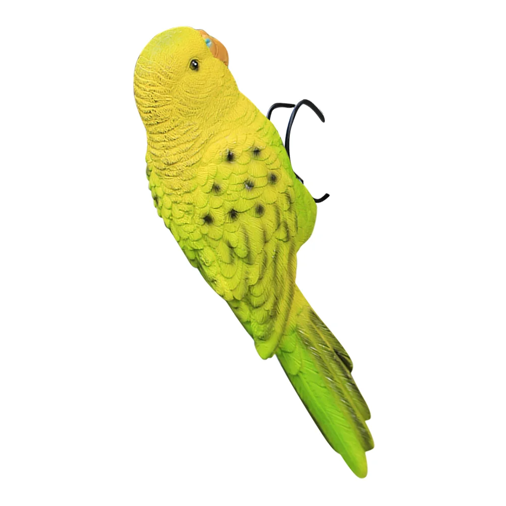 

Potted Plant Simulation Parrot Statue Resin Crafts Iron Decorative Bird Adornment