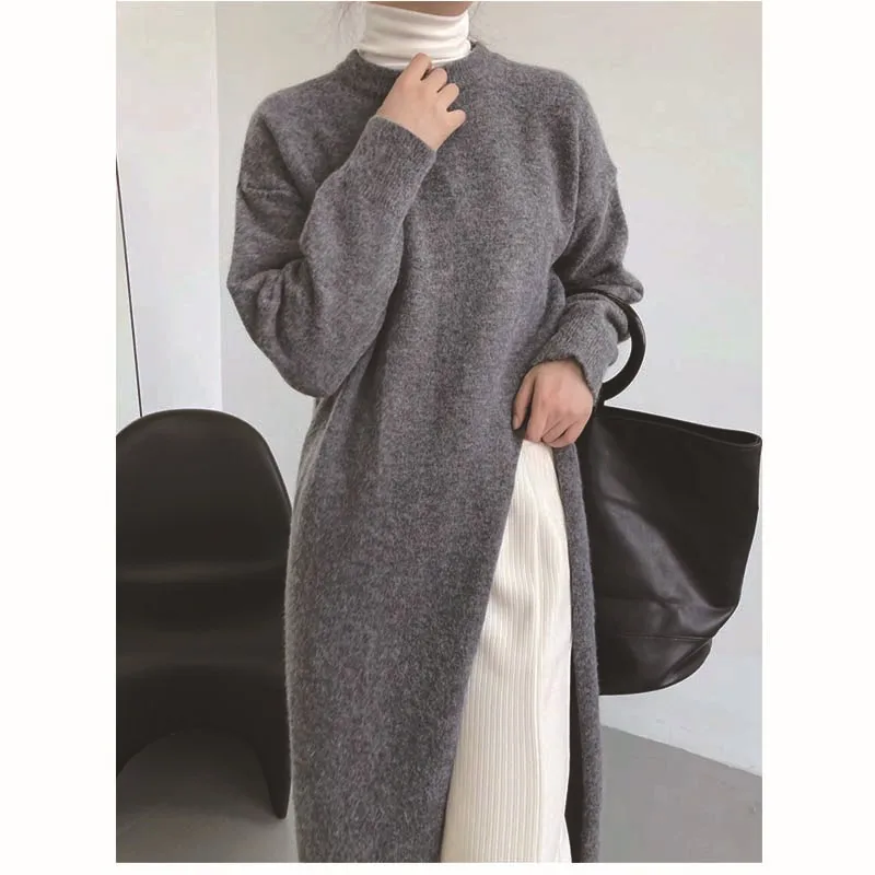 Women Autumn Winter Knit Sweater Dress
