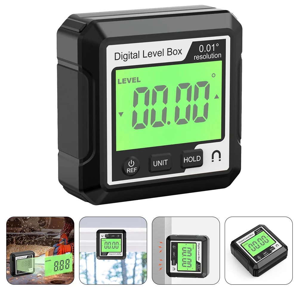 Protractor Digital Portable Level Spirit Angle Finder Black Gauge Leveler Inclinometer
