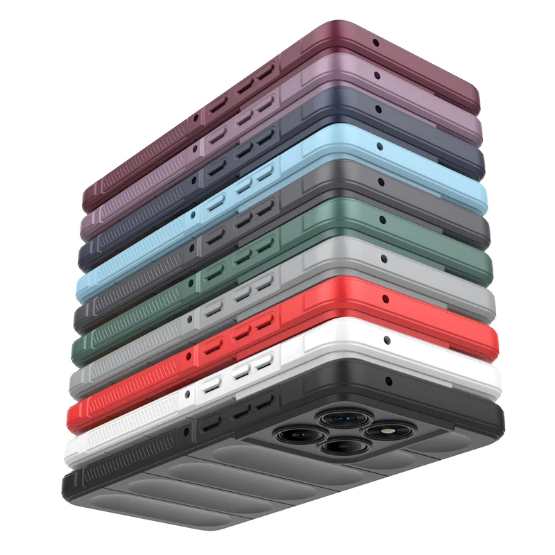 Enhanced Silicone Shockproof Soft Back Cover with Anti-Fall Protection