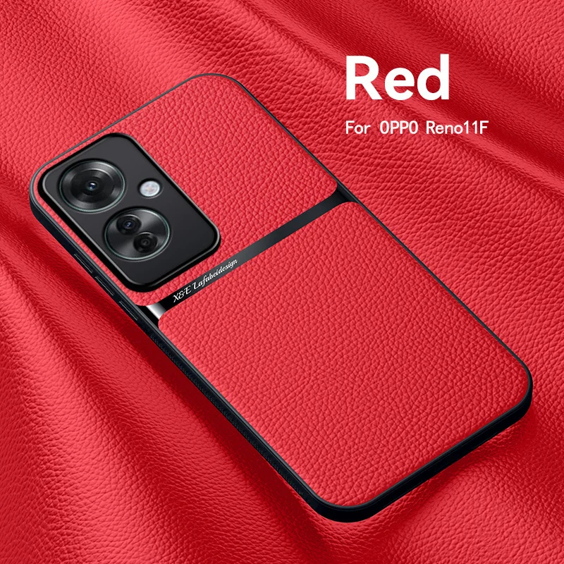 Luxury Leather Magnetic Holder Shockproof Case - Soft Silicone Back Cover