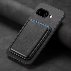 Deluxe Detachable Leather Wallet Phone Case with Magnetic Cover and Card Pocket - PIXEL 10A (Black)