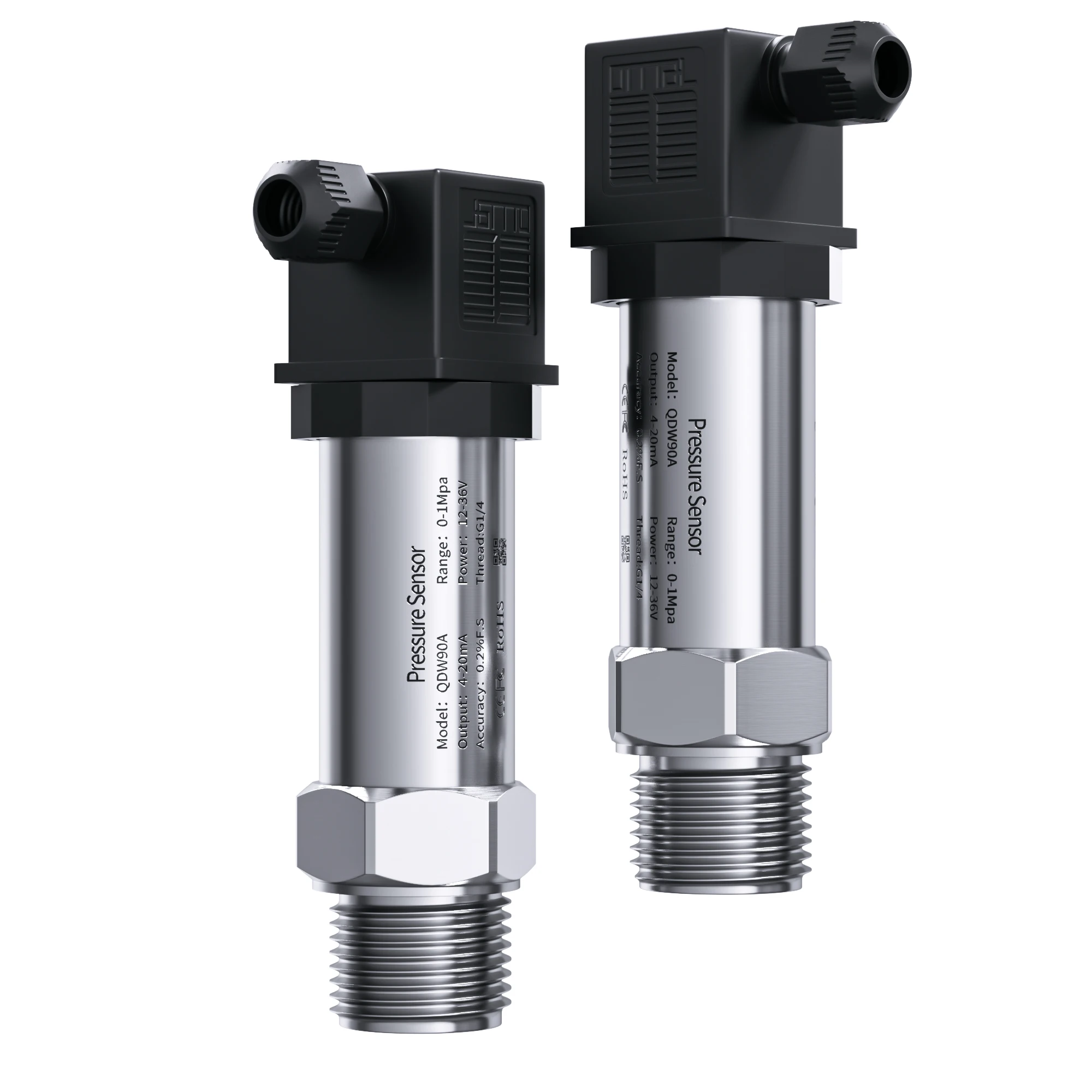 NPT1/4 Pressure Sensor Transmitter 4-20mA Hersman 0-1000bar 200bar -1bar 1bar Smart Hydraulic Pressure Transducer Gauge 0-5V pressure sensor