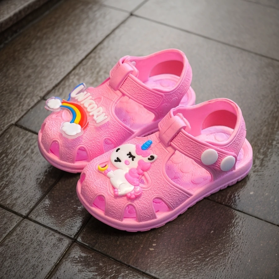 New Anti Fall Slip Waterproof Baby Toddler Sandals Cute Bibi Sound Cartoon Bunny Slippers for Boys Girls Kids Infantil Shoes