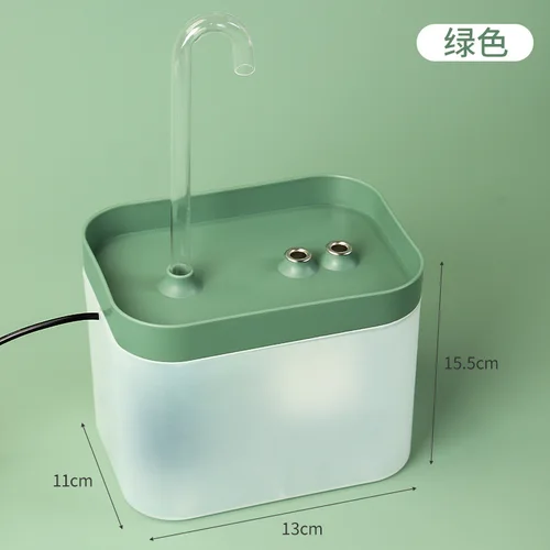 반려동물 물 분수 자동 필터, USB 전기 음소거 고양이 술꾼 그릇, 1500mL 재순환 필터, 고양이 물 디스펜서 5