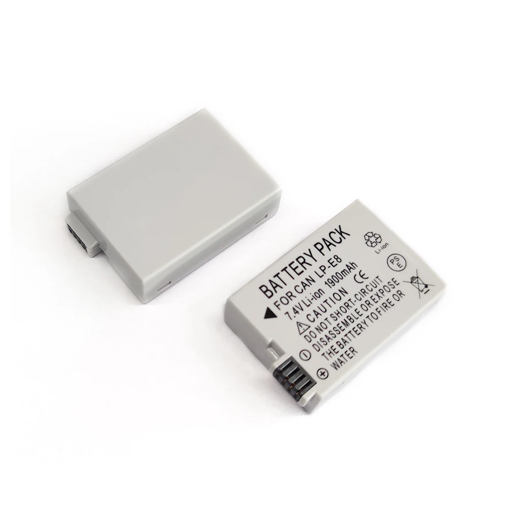 1900mAh 7.4V LPE8 LPE8 Battery For Camera Canon EOS Rebel T2i T3i T4i