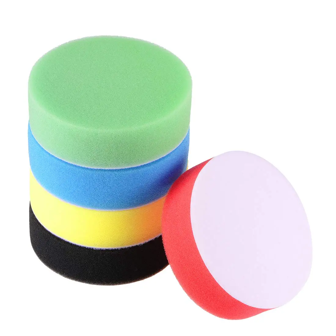 5pcs 3/4/5/6/7 Inches Car Round Flat Polishing Wheel Foam Sanding Pad Disc Sponge Grinding Pads