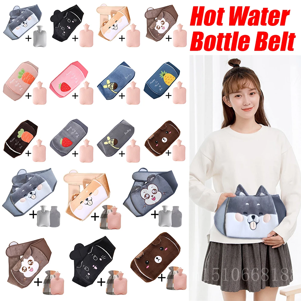 Cute Animal Hot Water Bottle Belt Women Portable Hand Warmer 1000ml Hot Water Bag Bottles For Girls Heater Home Warming Product