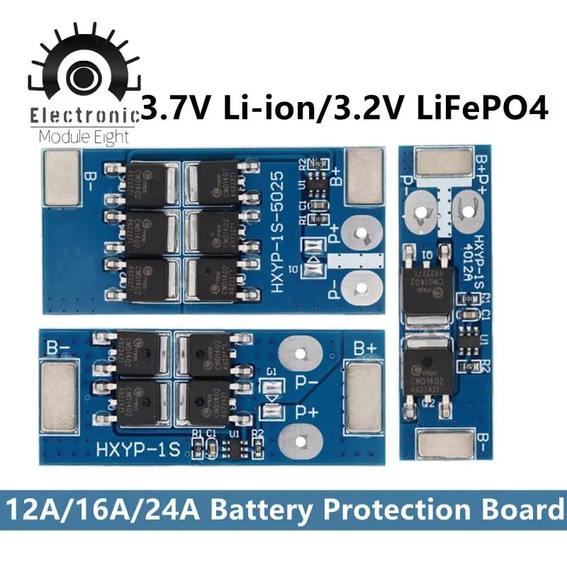 Bms 1s 12a 16a 24a 3,7 V lifepo4 Lithium batteries chutz platine 4,2 V Ladespannung/Kurzschluss/Überladung