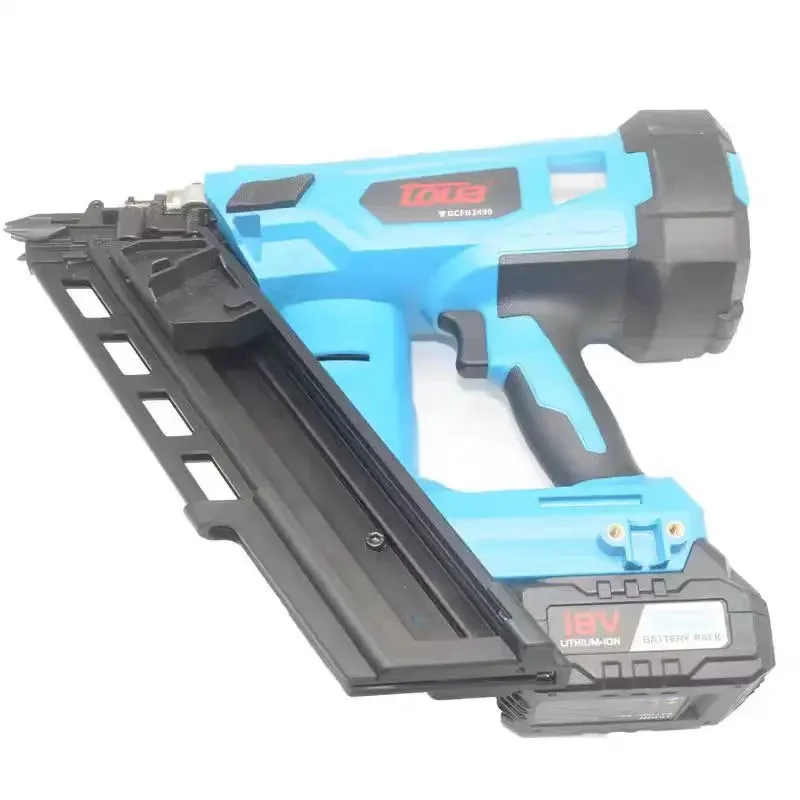 DCFN3490 21V Battery 34 Degree 2 to 3 1/2 Inch 50-90mm Heavy Duty Cordless 1st Fix Nail Gun Framing Nailer for Wood