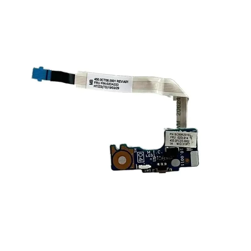 

For thinkpad yoga l380 l390 s2 l390 yoga switch board startup, small board with flat cable 02dl914, 100% test ok