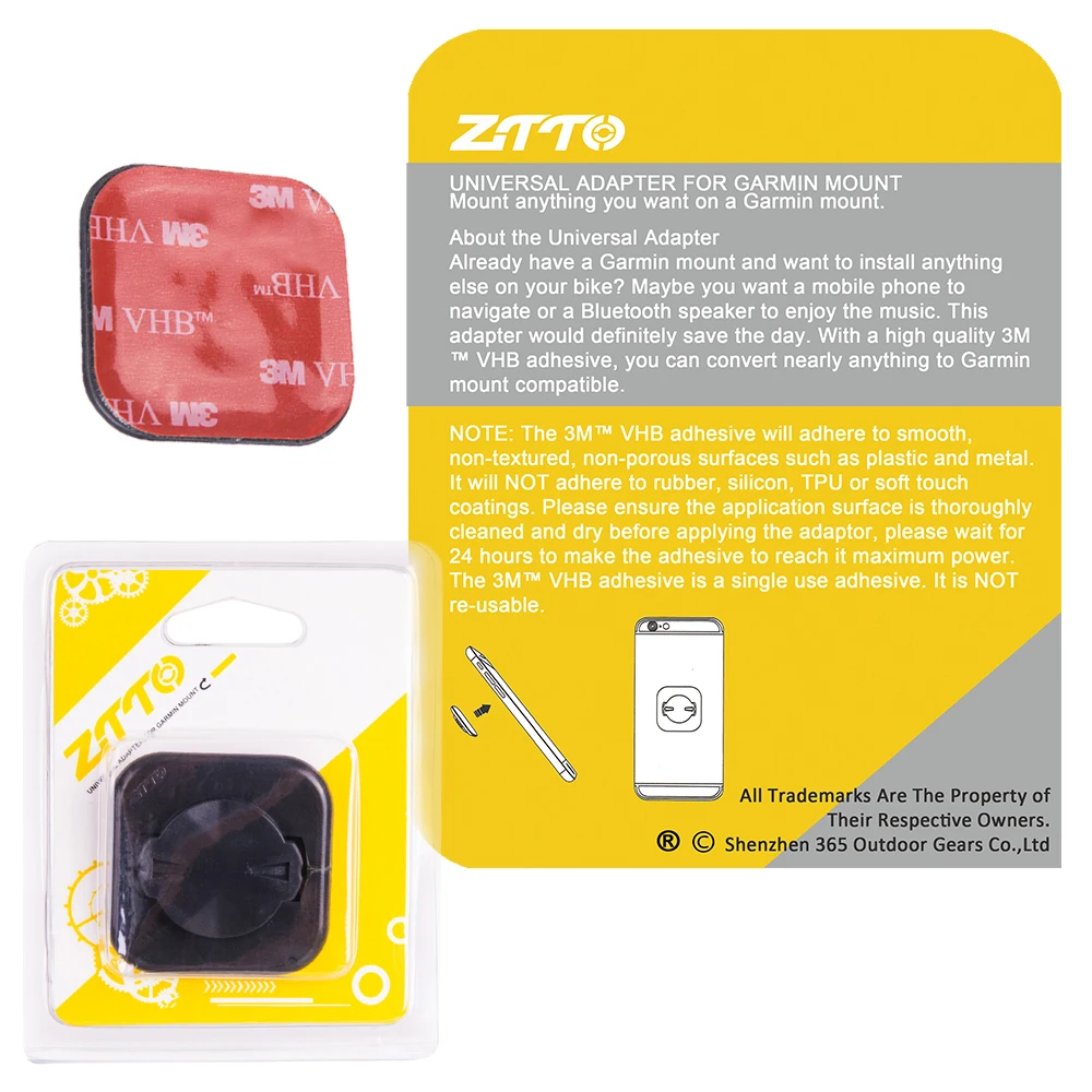 Bicycle Mobile Phone Sticker Mount Holder Riding Strong Adhesive Support Stand Back Button Paste Adapter 2 Pcs for GARMIN ZTTO