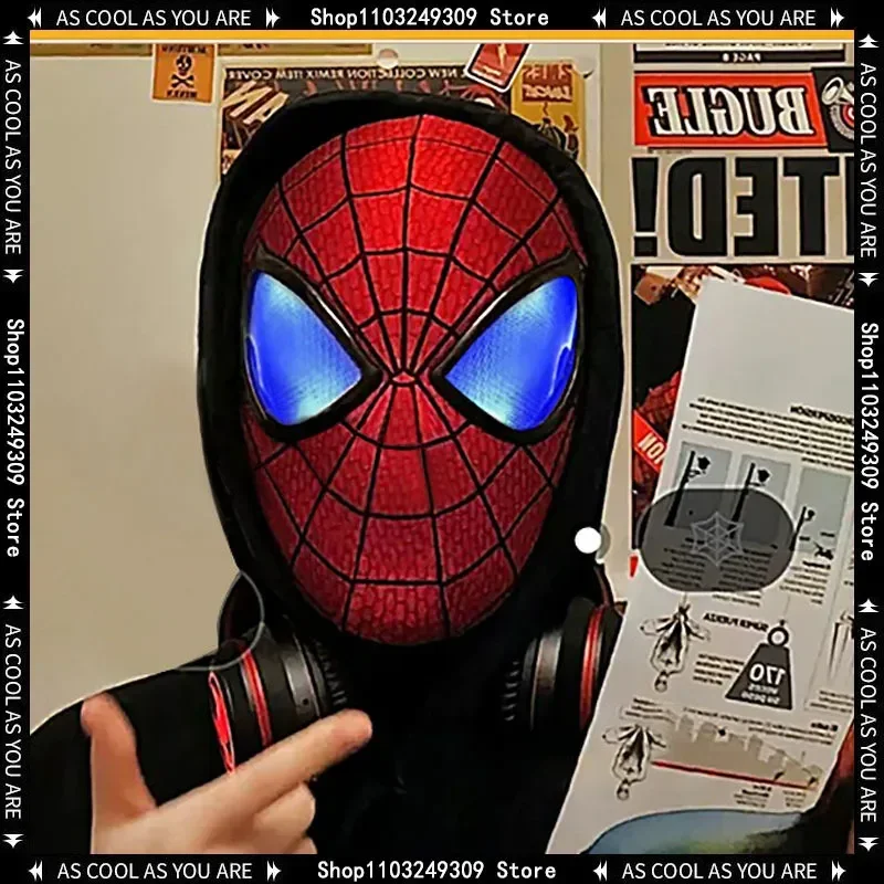 

The Amazing Spider-man Headgear New Mask Amazing Spider-man Hero Electric Ring Control Blink Mask Marvel Comics Spider Man.