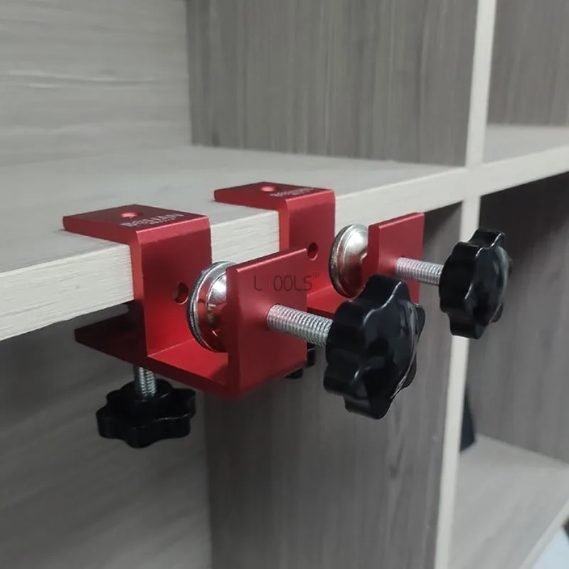 

New 25mm Adjustable Jigs Universal Closing Fixing Clip Closing Fixed Clamp Carpentry Cabinet Wardrobe Wooden Board Install Tool