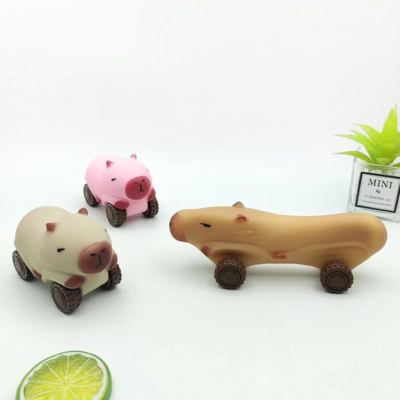 Capybara Fidget Toy Squeeze Toy With Wheels Creative Portable Cozy Funny Pinch For Kids Adults plush toys fidget toys stress relief toys mochi squishy toy educational toy