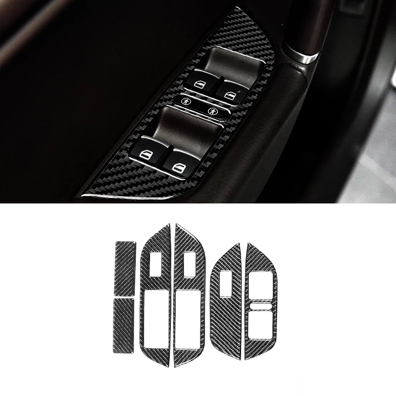 

For 2011-2018 Volkswagen Touareg Carbon Fiber Interior Modification Parts Window Lift Button Panel Decoration Car Accessories