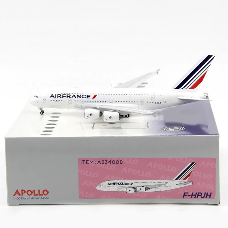 Diecast 1: 400 Scale A380-800 F-HPJH Alloy Helicopter Aircraft Model Simulation Classic Finished Static Collection Ornament Gift