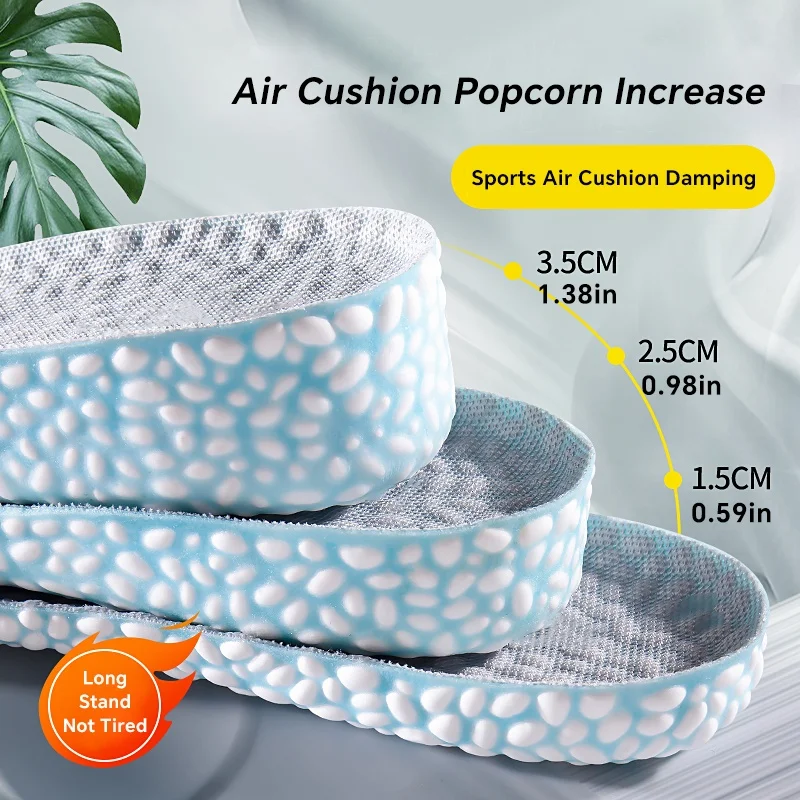 รูปสินค้า แผ่นรองเท้า Insole เพิ่มความสูง นุ่มสบาย สำหรับกีฬาและวิ่ง