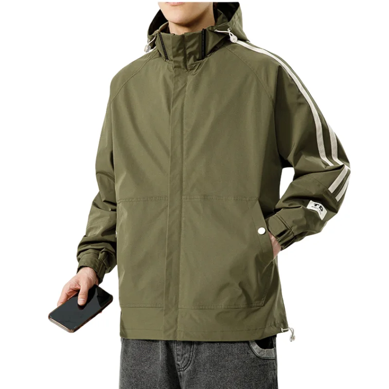 7XL Large Size Jacket Hooded Work Jacket Men's Spring Couple's Charge Clothes Loose Large Size