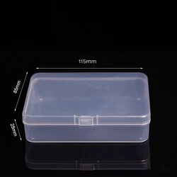 Compact Transparent Rectangle Storage Box for Beads and Jewelry Essentials (11.5x8.5x2.8cm)