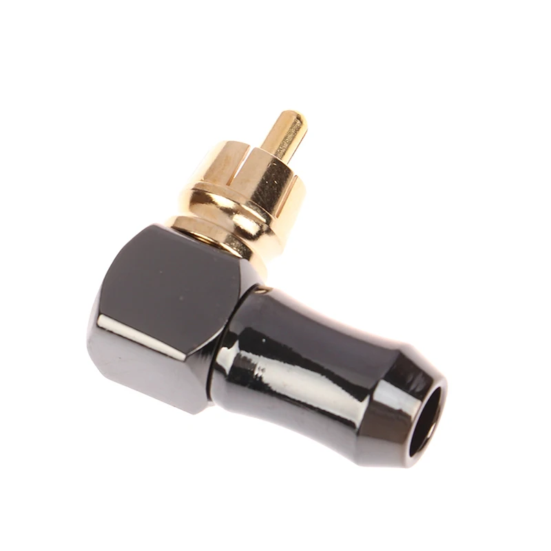 

High Quality 1PC 30mm RCA Male Plug Video Connector Soldering Gold Plated Right Angle RCA Plug RCA Screw Terminal Connector