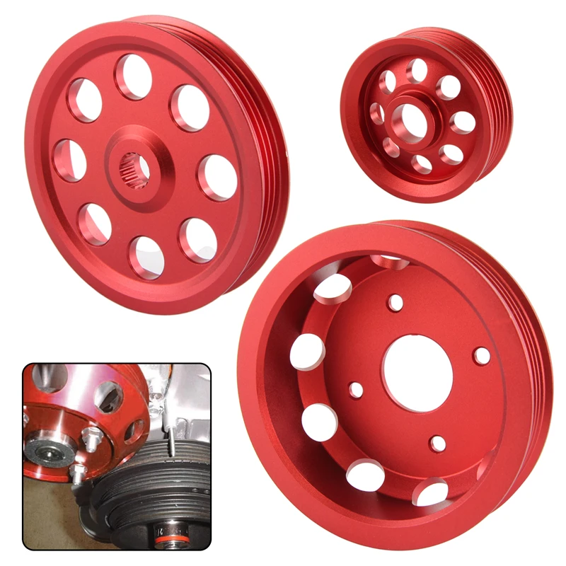 軽量ウォーターポンプ & パワーステアリング & オルタネータープーリー