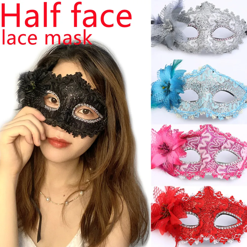MasqueradePrincessHalfFaceLaceMaskWomenPartyPerformanceProps