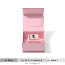 Oirlv Ring Box: Expertly Crafted with a Secure Slot for Elegant Jewelry Display (Pink)