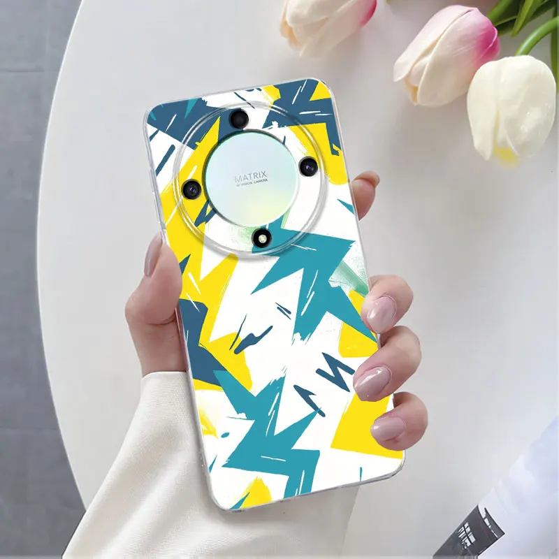 Luxury Flower Clear Soft Silicone Protective Phone Case