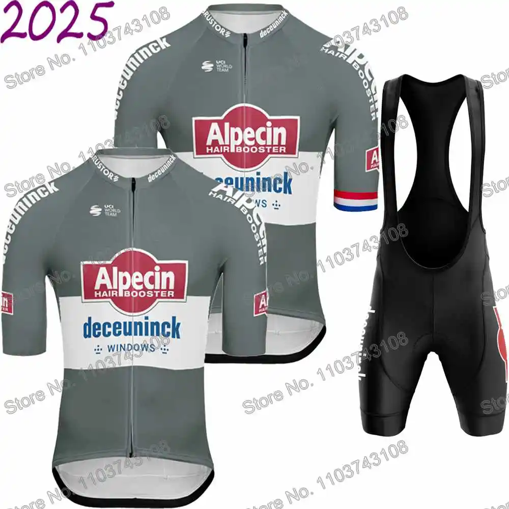 Alpecin Deceuninck Cycling Jersey Men's Set Summer Cycling Clothing Short Sleeve Road Bike Shirt MTB Bicycle Bib Shorts