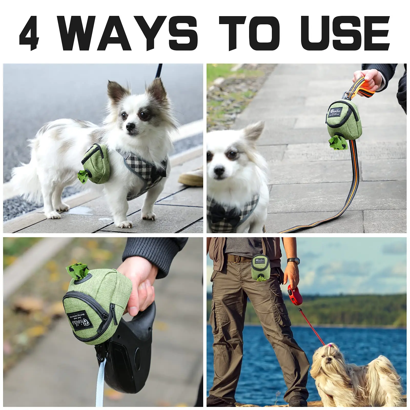 Pet Dog Treat Pouch Portable Multifunction Dog Training Food Bag Outdoor Travel Poop Bag Dispenser Durable Pet Accessories