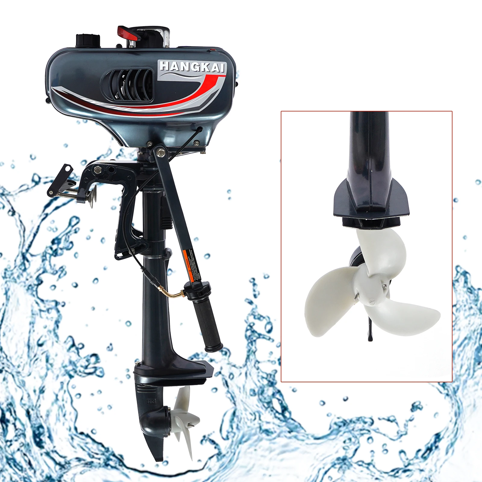 2 stroke 3.5 HP Heavy Duty Outboard Motor 2500W Water Cooled Fishing Boat Engine