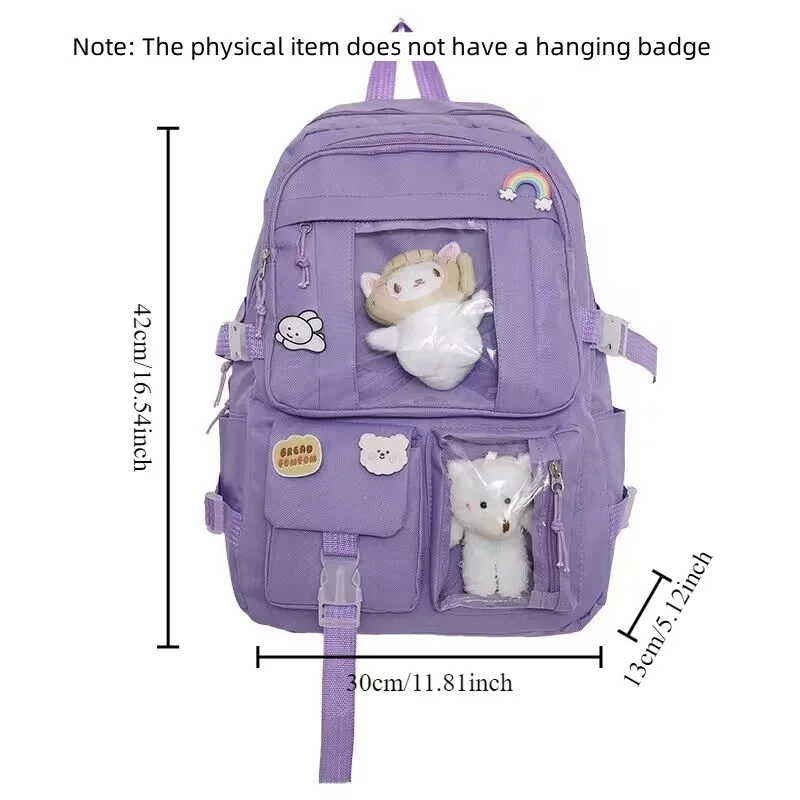 حقيبة ظهر رائجة البيع للفتيات، النسخة الكورية، النمط الياباني اللطيف، حقيبة كتب الطالب في الحرم الجامعي، حقيبة كمبيوتر محمول كاجوال ذات سعة كبيرة.