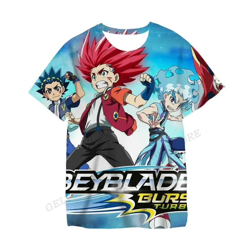 

Game Beyblade Tshirts 3D Print Summer T Shirt Fashion Kids Casual Boys Girls Kawaii Hip Hop Round Neck Tshirt Tee Tops Clothes