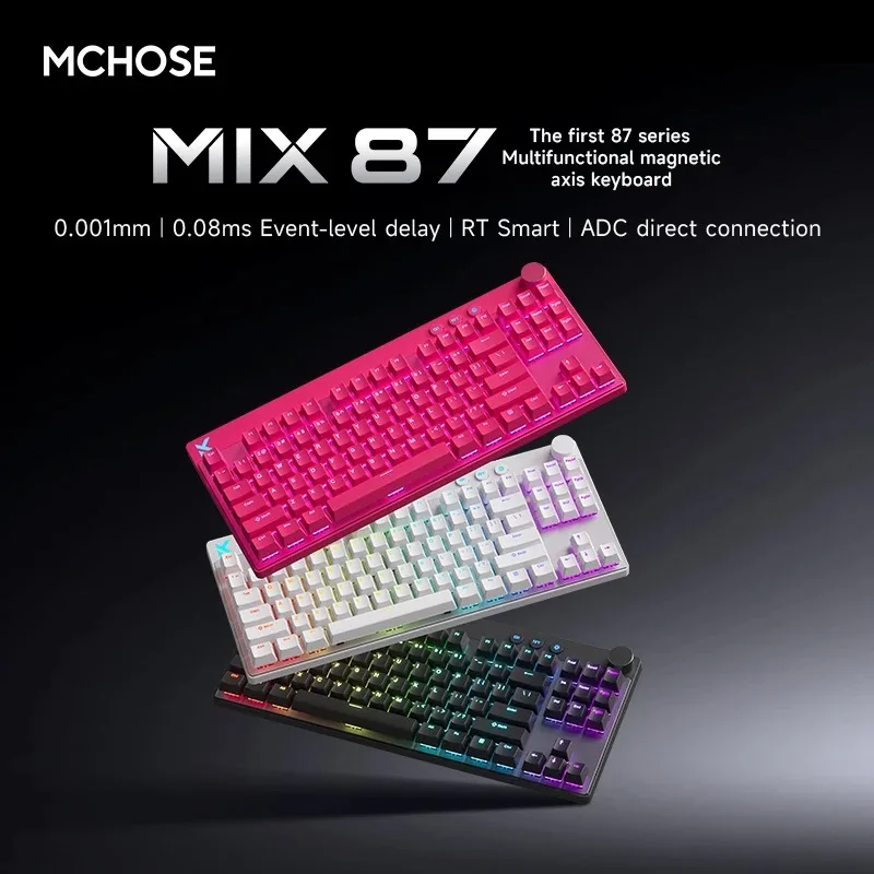 MCHOSE Mix 87 Magnetic Axis Cable E-sports Mechanical Keyboard 8K+
