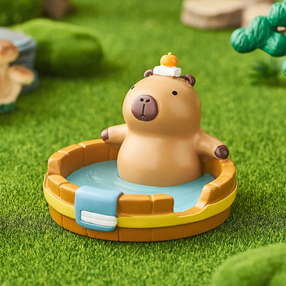 악어 Capybara 전화 홀더 장식 동물 인형 Capybara Mobole 전화 스탠드 크리 에이 티브 데스크 장식 Capybara 모델 장난감