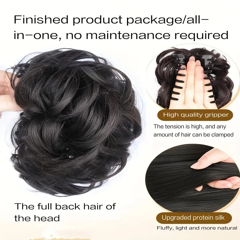 Women's elegant grip clip is simple and easy to wear, synthetic wigs are suitable for everyday wear