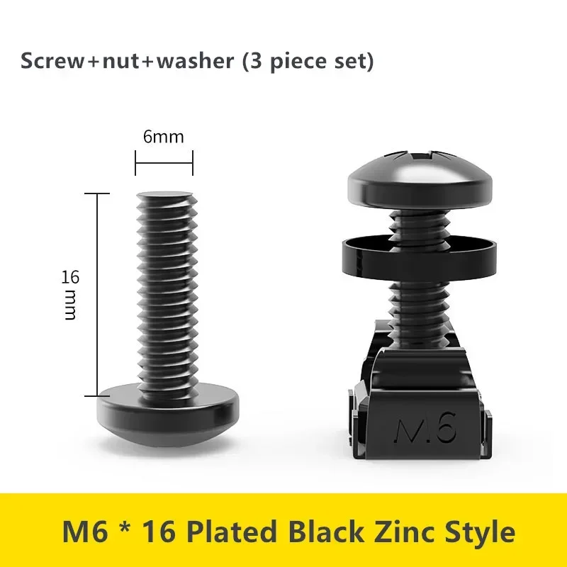 Cabinet Mounting Screws and Cage Nuts with Washers