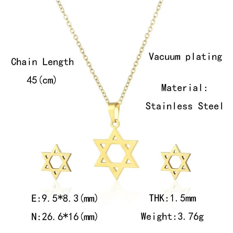 Orecchini Pendenti A Stella Di David Con Lettera Ebraica Chai - Gioielli Giudaici In Acciaio Inox - Simbolo Di Vita E Fortuna, Regalo Per Hanukkah O Bat Mitzvah - 2
