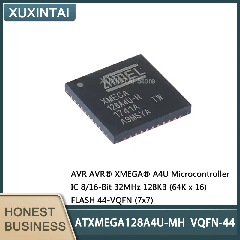 

5Pcs/Lot New Original ATXMEGA128A4U-MH ATXMEGA128A4U MCU Microcontroller IC 8/16-Bit 32MHz 128KB (64K x 16) FLASH 44-VQFN (7x7)